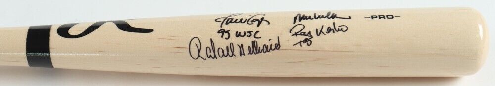 Atlanta Braves "95 W S Champs" Rawlings Bat Signed by (6) Klesko, Avery, Lopez,+