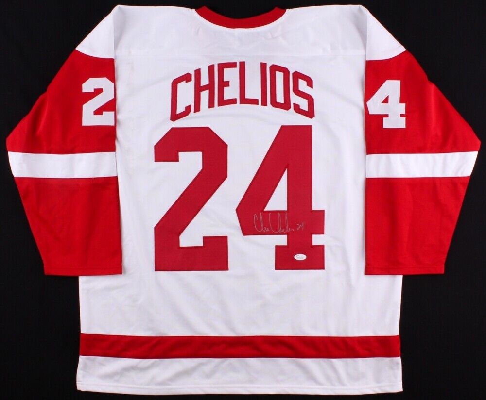 Chris Chelios Signed Detroit RedWings Jersey (JSA COA) NHL Hall of Fame 2013