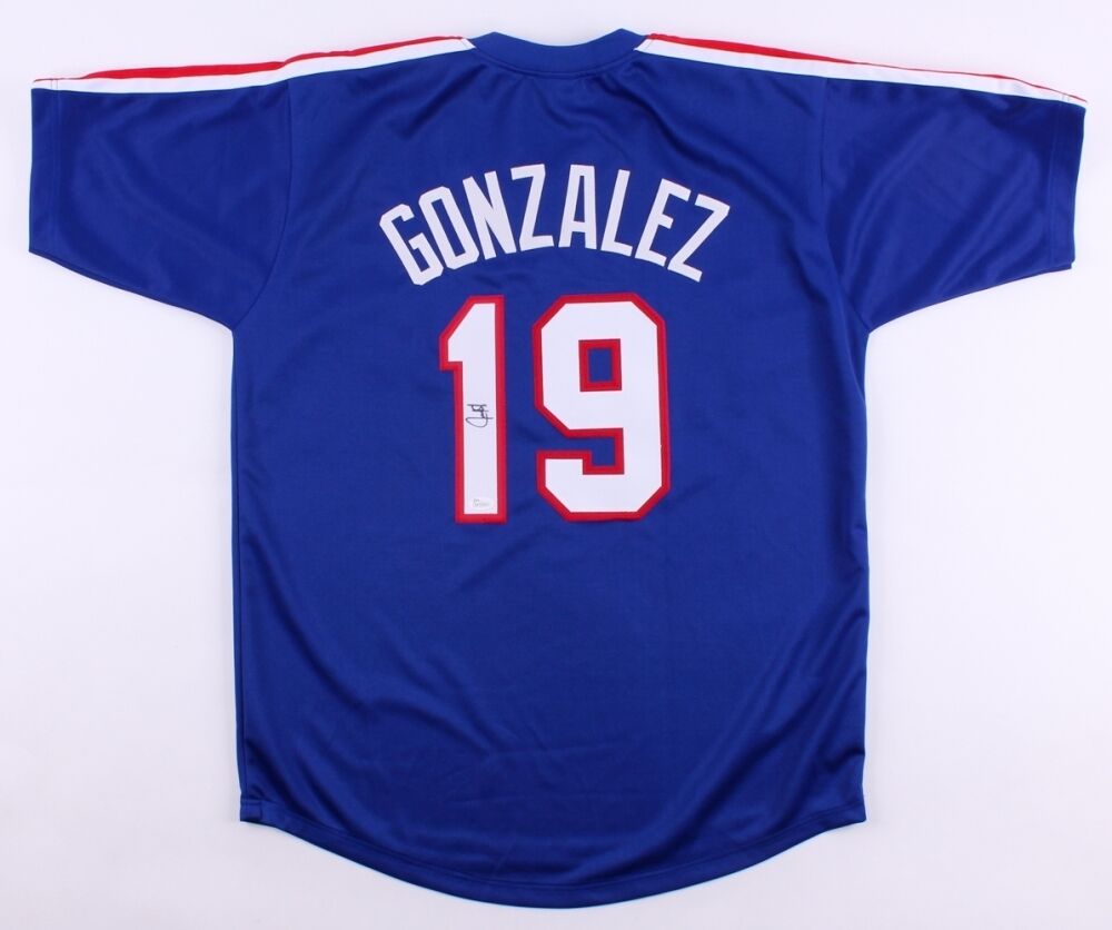 Juan Gonzalez Signed Texas Rangers Jersey (JSA COA) 2×AL MVP (1996, 1998)
