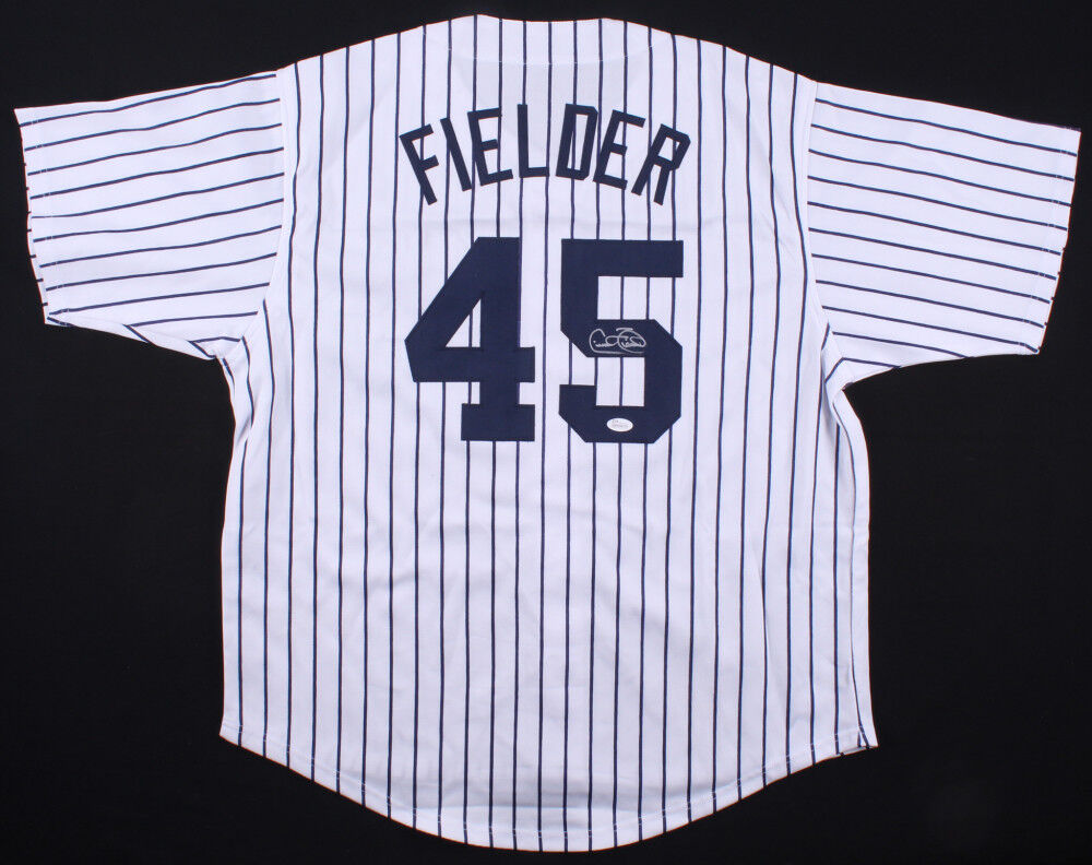 Cecil Fielder Signed New York Yankees Pinstriped Jersey (JSA COA) 3x All Star