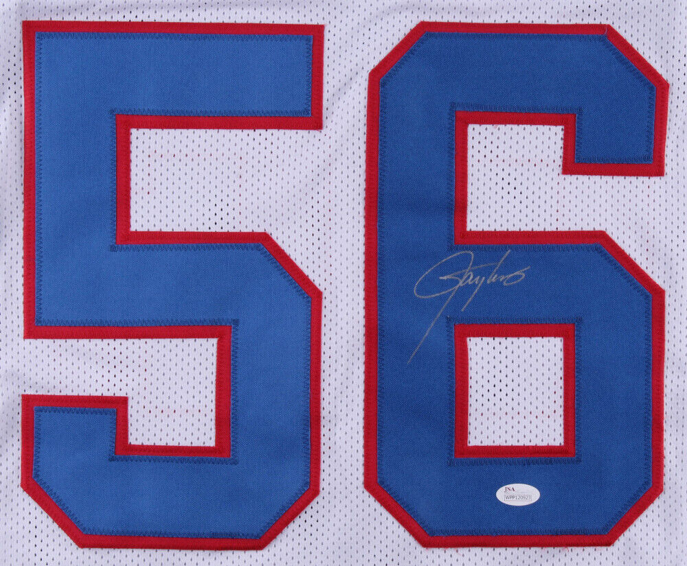 Lawrence Taylor Signed New York Giants Jersey (JSA Holo) 2×Super Bowl Champ L.B.