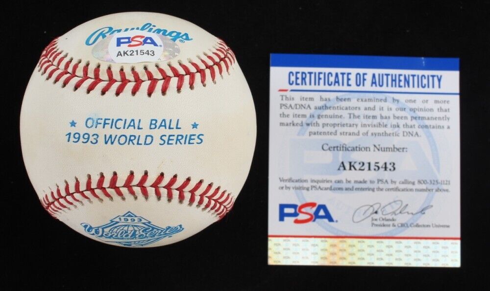 Darren Daulton Signed Rawlings Official 1993 World Series Ball (PSA COA) Phillie