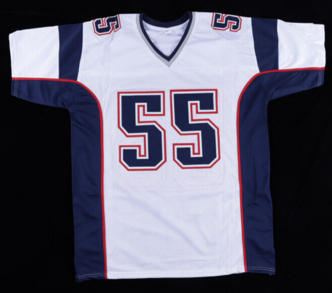 Willie McGinest Signed Patriots Jersey (Beckett COA) 3xSuper Bowl Champion