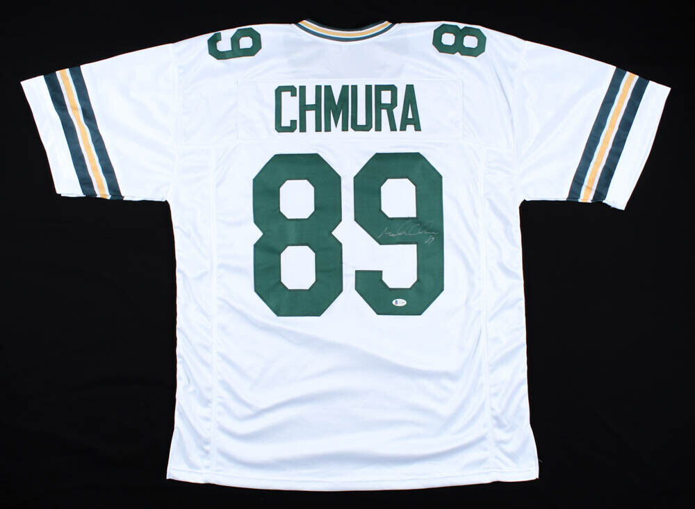 Mark Chmura Signed Green Bay Packers Jersey (Beckett COA) 3xPro Bowl Tight End