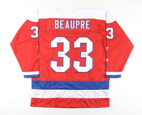 Don Beaupre Signed Washington Capitals Jersey Inscribed "Rock the Red" (JSA COA)