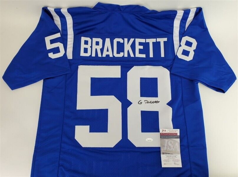 Gary Brackett Signed Indianapolis Colts Jersey (JSA COA) Super Bowl XLI Champion