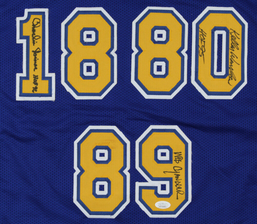 Kellen Winslow, Charlie Joiner & Wes Chandler Signed Chargers Jersey (JSA COA)