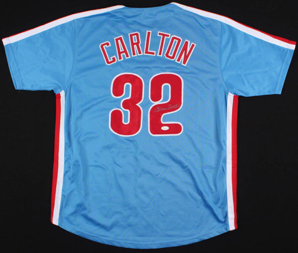 Steve Carlton Autographed Philadelphia Custom Blue Baseball Jersey - JSA  COA