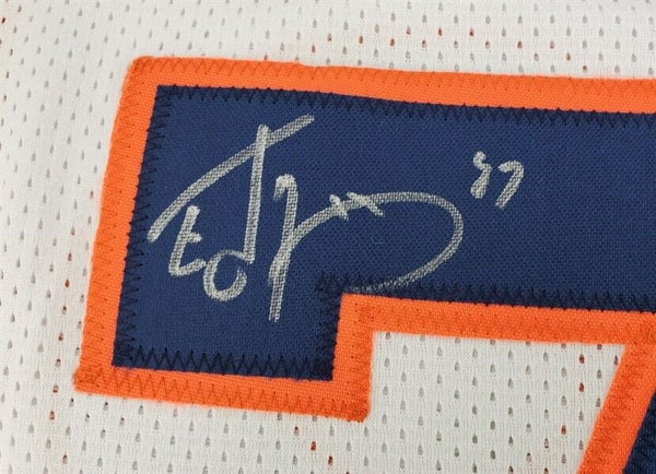 Ed McCaffrey Signed Denver Broncos Orange Home Jersey (JSA COA) 1998 P –