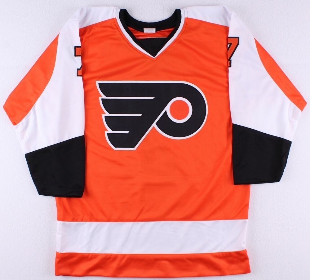 Bill Barber Signed Philadelphia Flyers Jersey Inscribed "HOF 90" (JSA COA)