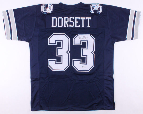 Tony Dorsett Signed Dallas Cowboys Royal Blue Jersey (Beckett COA) 4×Pro  Bowl RB