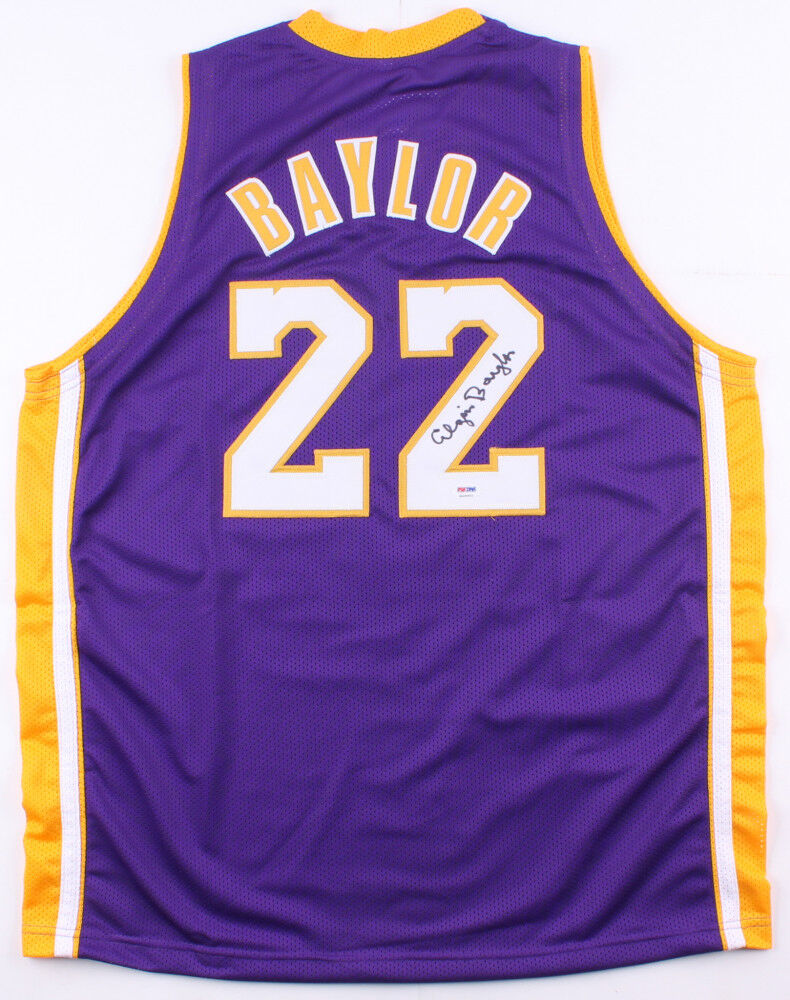 Elgin Baylor Signed Lakers Jersey (PSA COA) 11xNBA All Star 1959–1965, 1967–1970