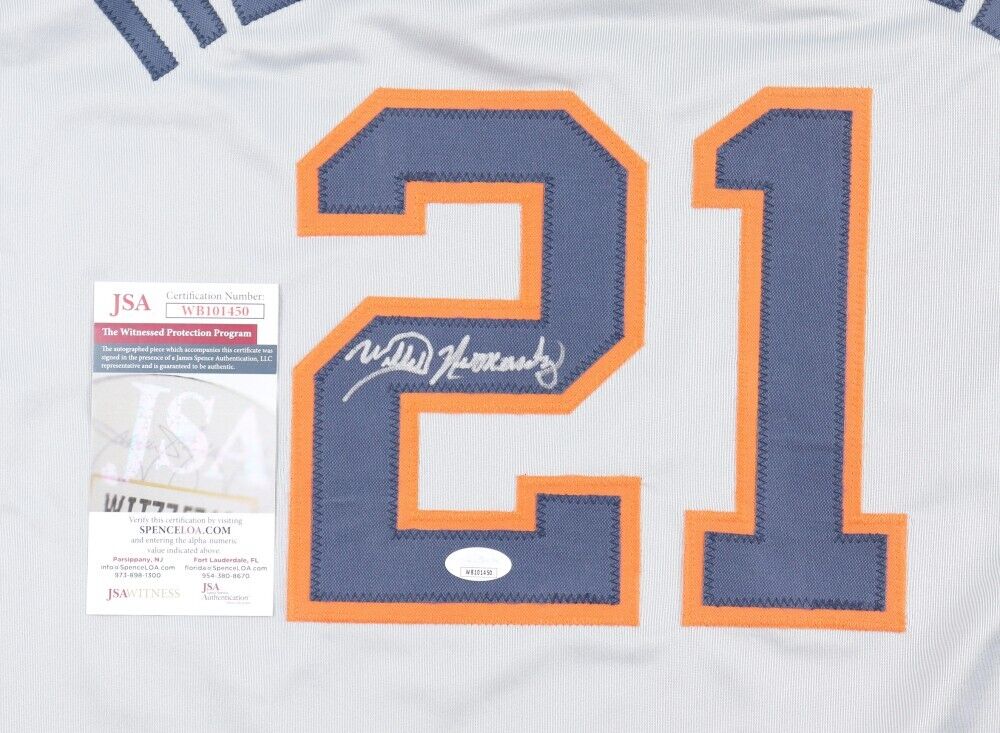 Willie Hernandez Signed Detroit Tigers Jersey (JSA COA) 1984 A.L. Cy Young Award