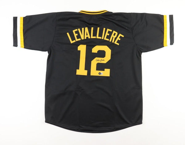 Mike LaValliere Signed Pirates Jersey (Beckett) Pittsburgh Catcher 198 –