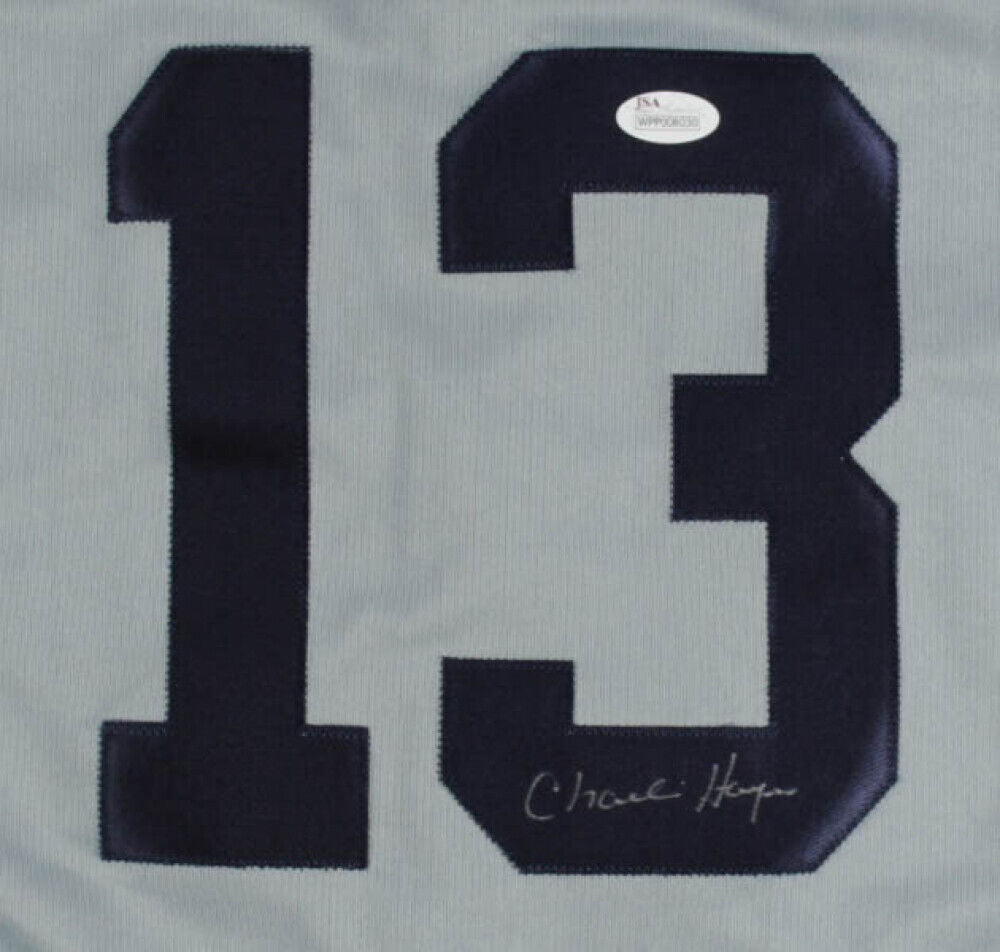 Charlie Hayes Signed Yankee The Catch Jersey JSA COA Last out 1996 World Series