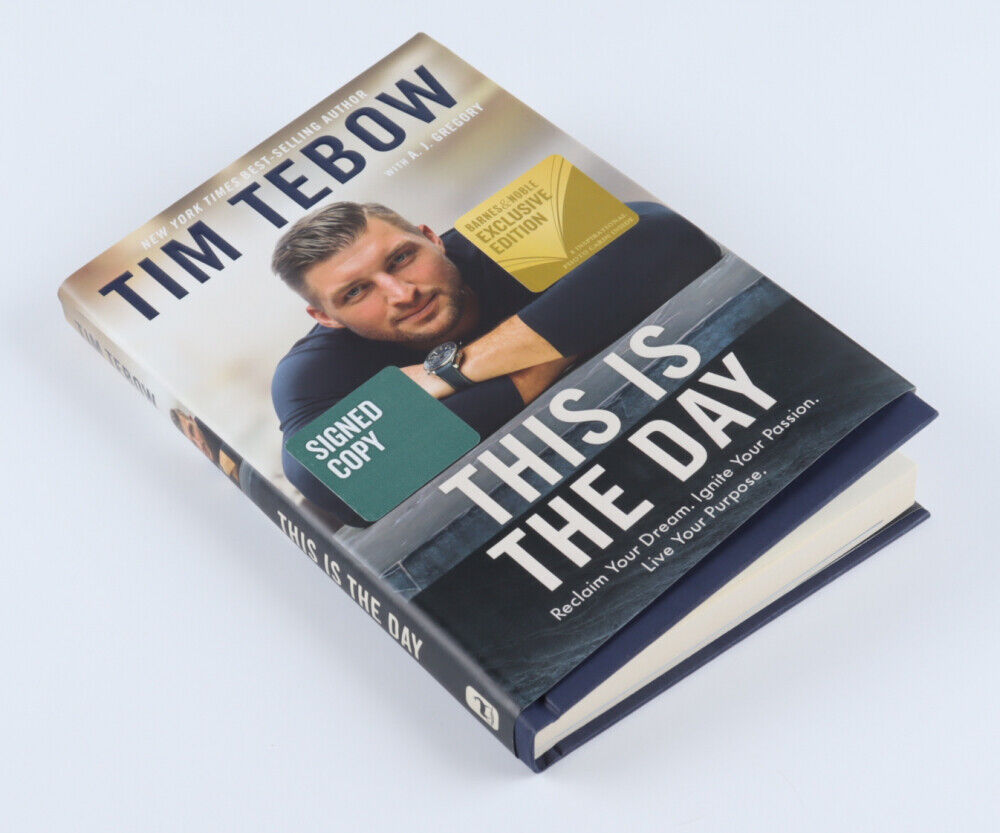 Tim Tebow Signed "This Is The Day" Hard-Cover Book (JSA COA) Ex Florida Gator QB