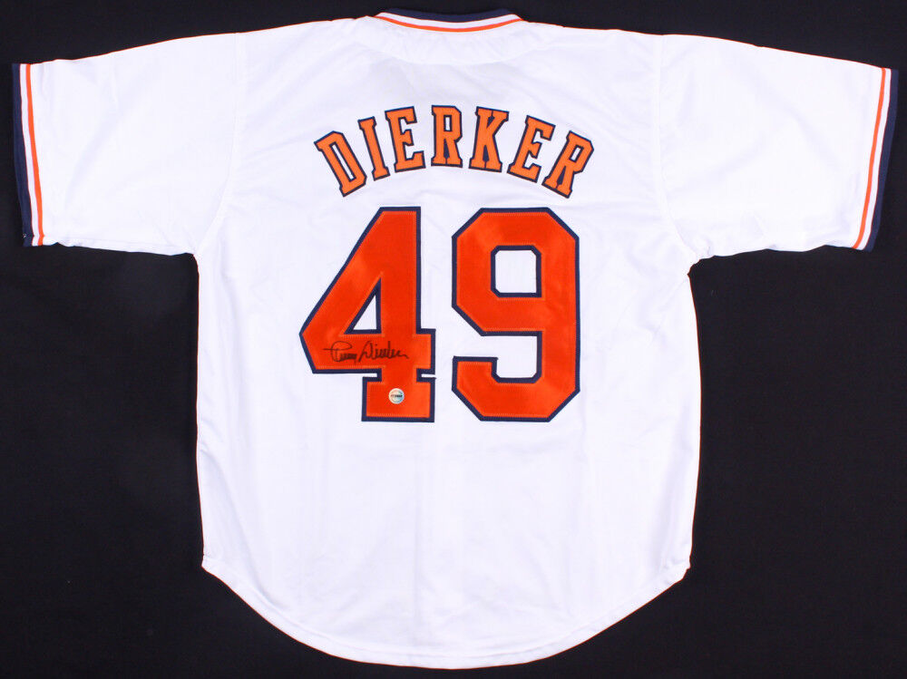 Larry Dierker Signed Astros Jersey (Fiterman Sports Hologram) Houston(1964–1976)