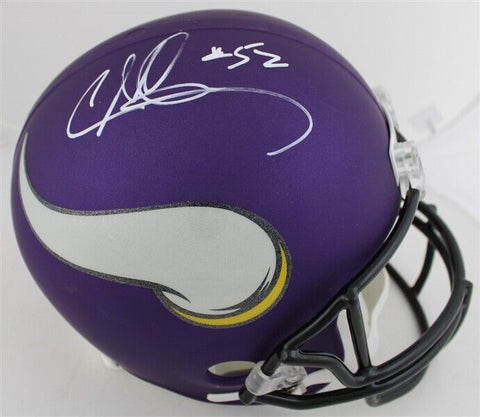 Chad Greenway Signed Full Size Minnesota Vikings Helmet Beckett COA 2xPro Bowl
