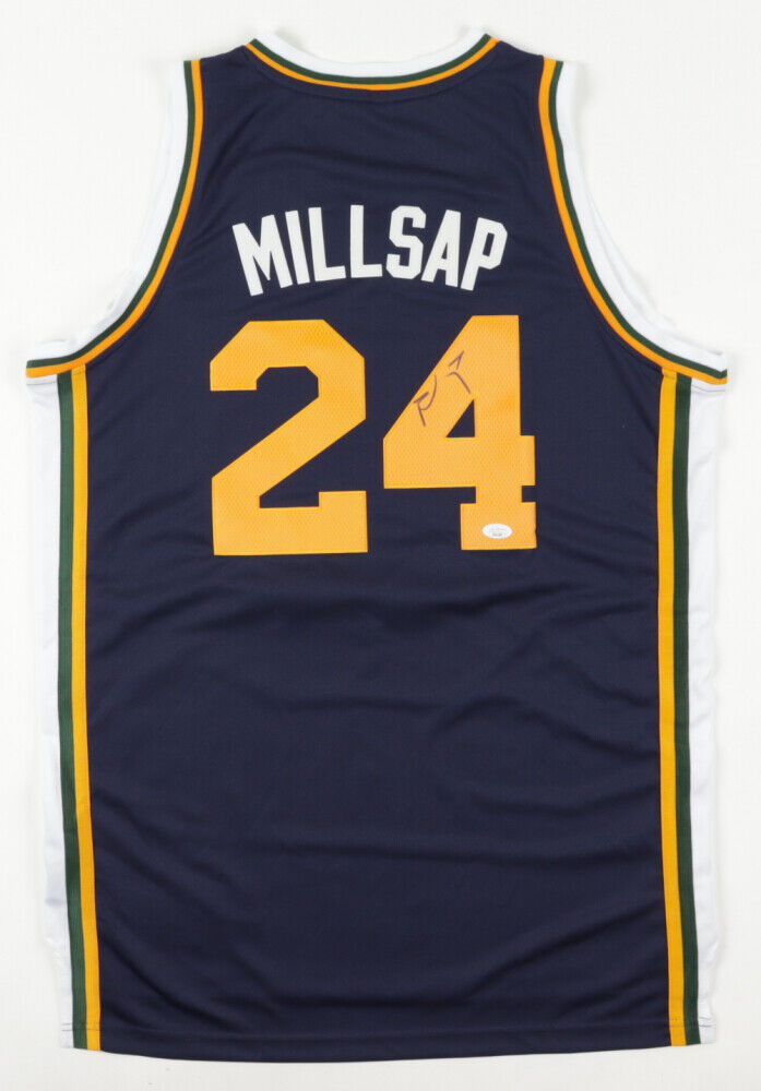 Paul Millsap Signed Utah Jazz Jersey (JSA COA) 2006 2nd Round Pick Power Forward
