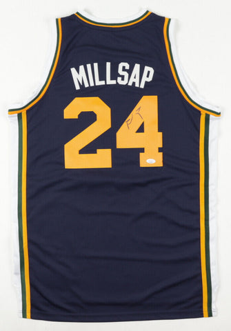 Paul Millsap Signed Utah Jazz Jersey (JSA COA) 2006 2nd Round Pick Power Forward