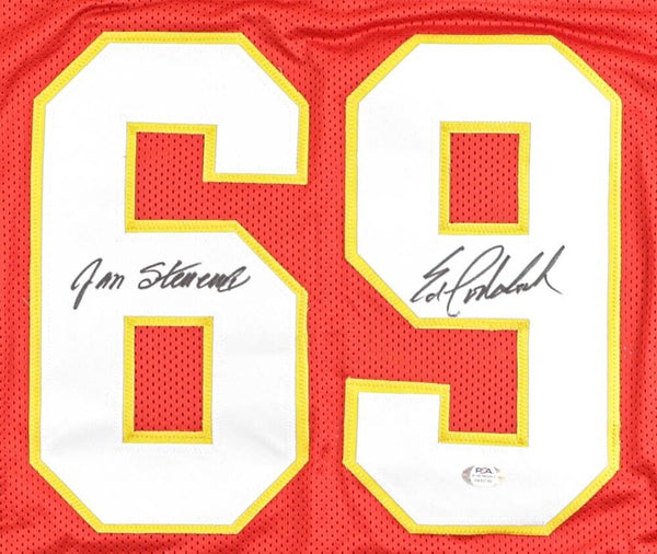 Jan Stenerud & Ed Podolak Signed 1969 Chiefs Super Bowl Champs Highlig –