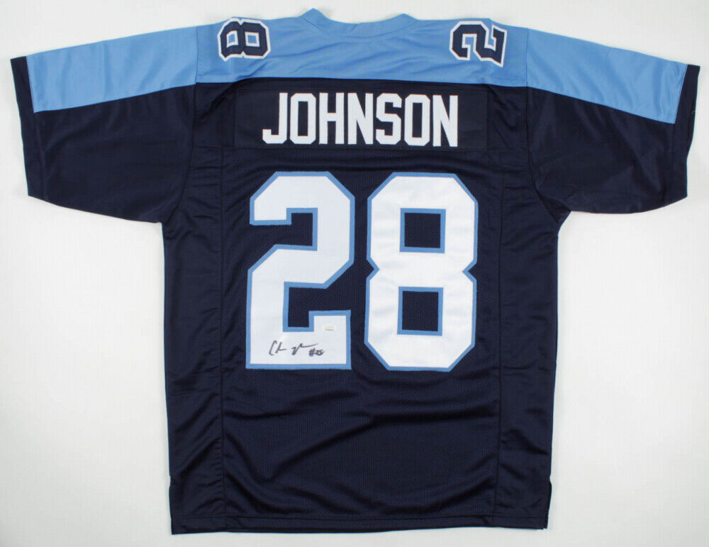 Chris Johnson Signed Tennessee Titans Jersey (JSA COA) 3×Pro Bowl RB 2008–2010