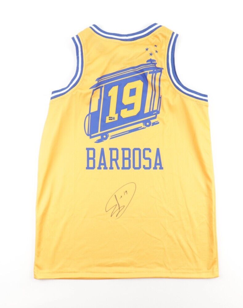 Leandro Barbosa Signed Golden State Warriors Jersey (Steiner) 2003 1st Round Pck
