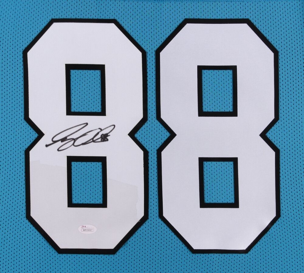 Greg Olsen Signed Carolina Panthers 35" x 43" Custom Framed Jersey (JSA COA)