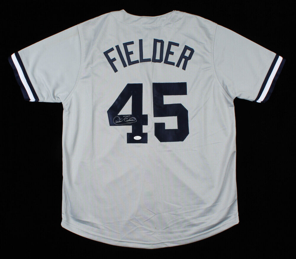 Cecil Fielder Signed New York Yankees Jersey (JSA COA) 3xAll Star 1st Baseman-DH
