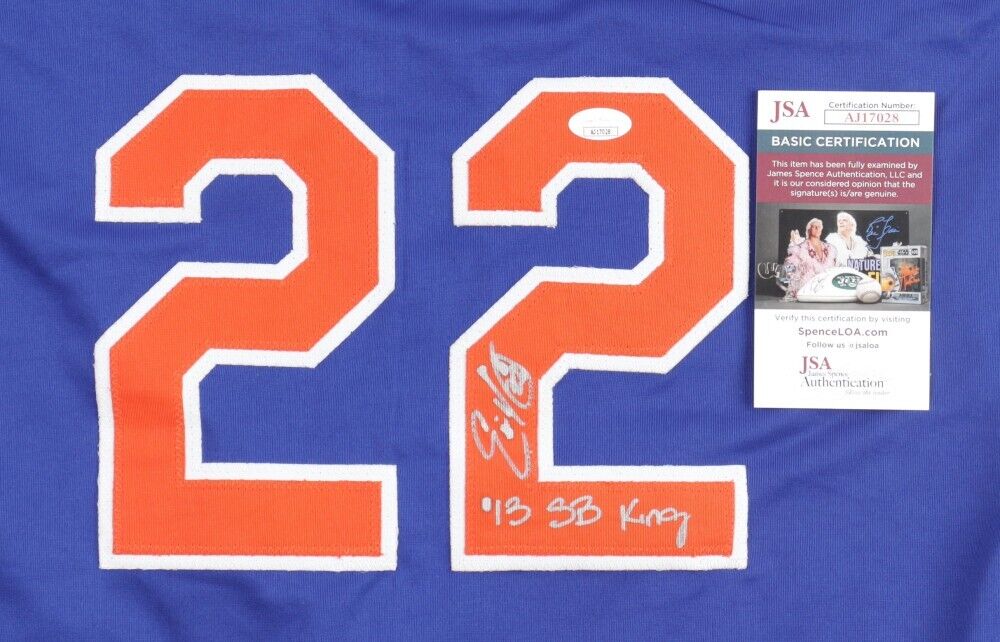 Eric Young Jr. Signed New York Mets Jersey Inscribed "2013 SB King" (JSA COA)