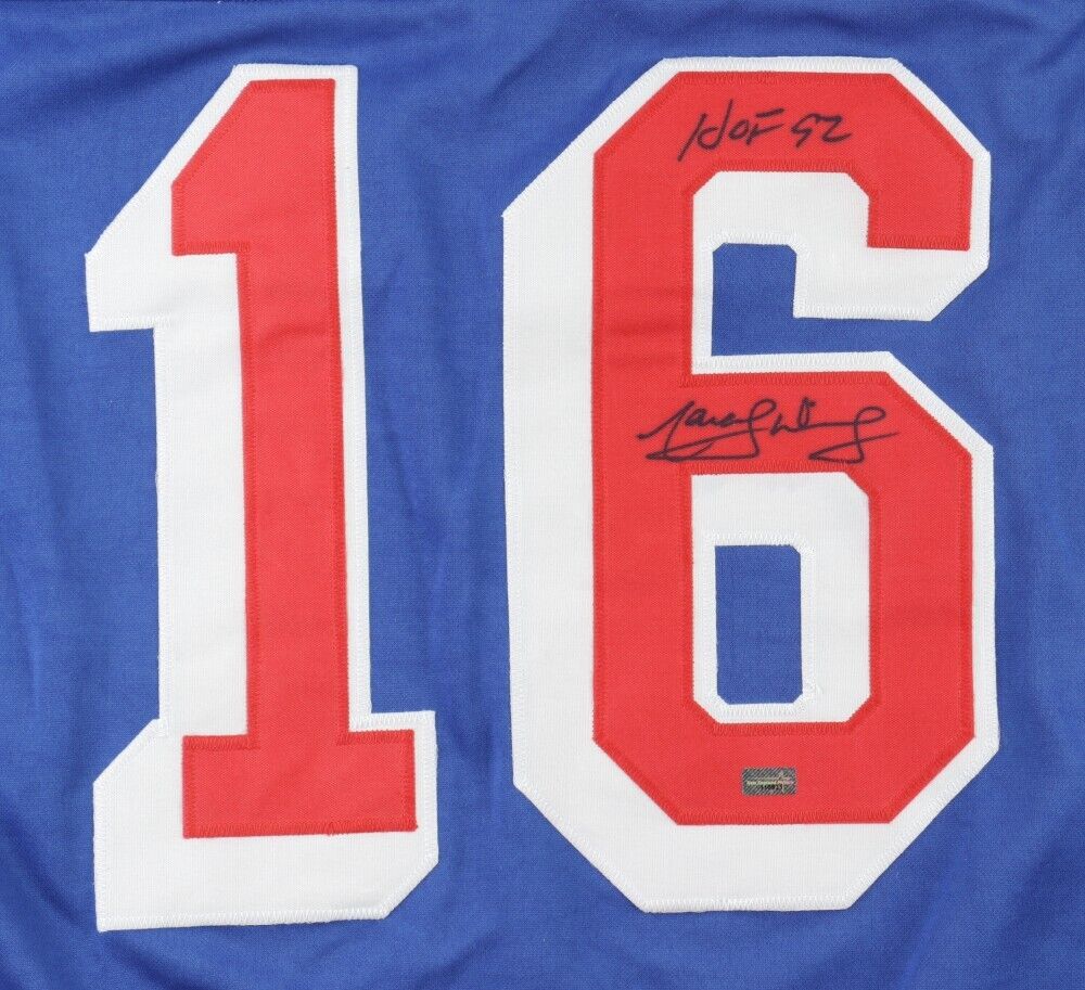 Marcel Dionne Signed New York Rangers Jersey Inscribed "HOF 92" (N.E.P. COA)