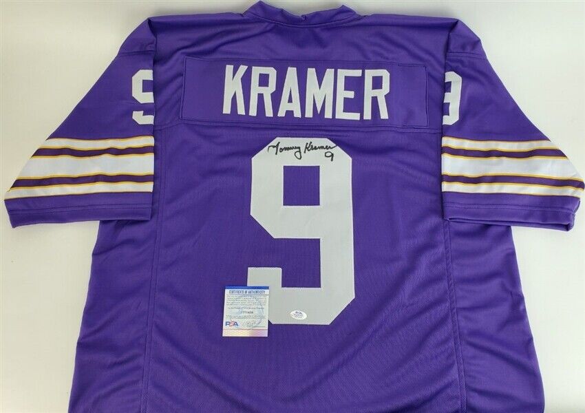 Tommy Kramer Signed Minnesota Vikings Jersey (PSA COA) QB / AKA Two Minute Tommy
