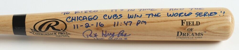 Pat Hughes Signed Rawlings Adirondack Big Stick Bat "Extensive Inscriptions" PSA