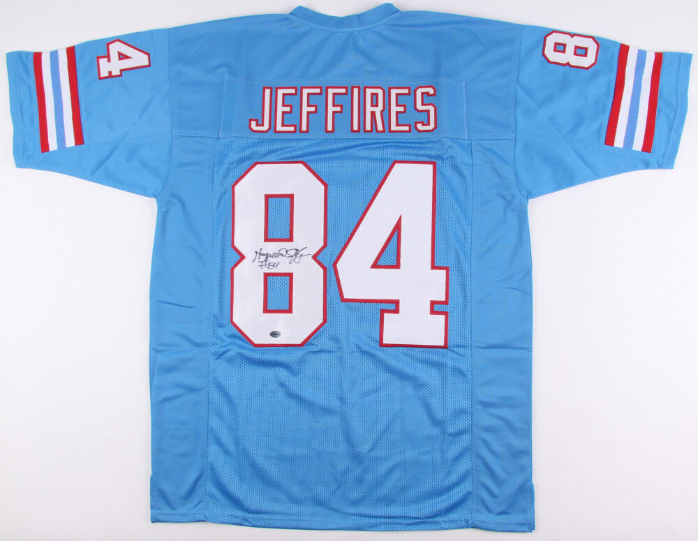 Haywood Jeffires Signed Houston Oilers Jersey / Wide Receiver (1987–1995) GTSM
