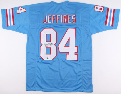 Haywood Jeffires Signed Houston Oilers Jersey / Wide Receiver (1987–1995) GTSM