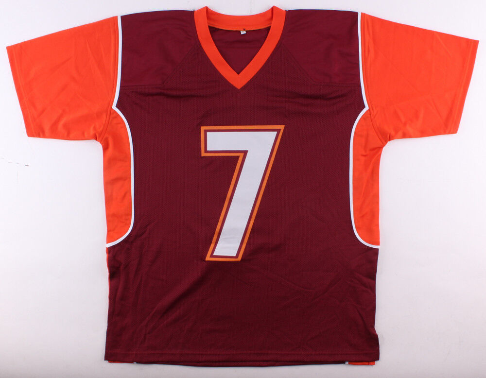 Michael Vick Signed Virginia Tech Hokies Orange Jersey (JSA) #1 Pick 2001 Draft