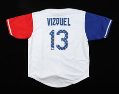 Omar Vizquel Signed Team USA Jersey (JSA) 11xGold Glove Winning Shortstop