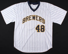 Mike Caldwell Signed Milwaukee Brewers Jersey with Inscriptions (JSA COA)