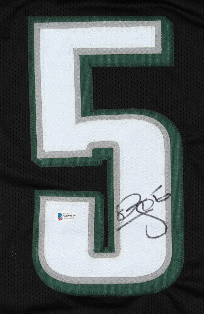 Donovan McNabb Signed Philadelphia Eagles Black Jersey (Beckett) 6xPro Bowl QB
