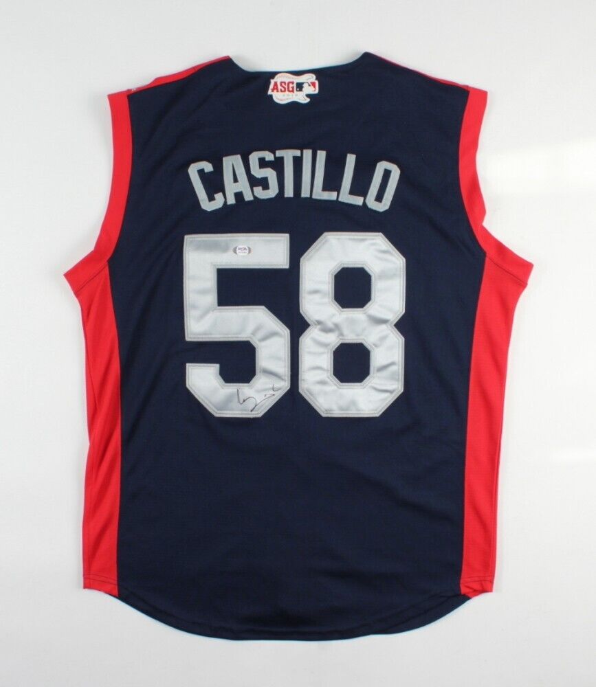 Luis Castillo Signed Cincinnati Reds Jersey (PSA COA) 2xAll Star Game Pitcher