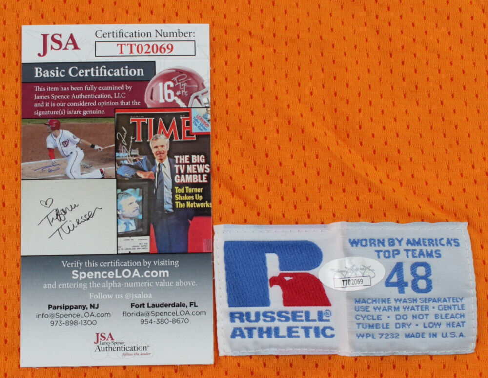 Errict Rhett Signed Tampa Bay Buccaneers Jersey (JSA COA) 1991 1993 SEC Champion