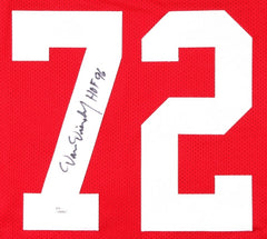 Dan Dierdorf Signed St.Louis Cardinals Jersey Inscribed "HOF 96" (JSA COA)