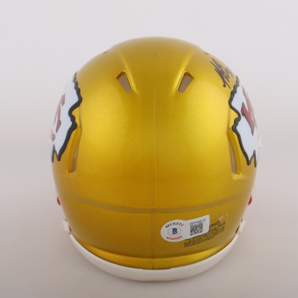 Nick Bolton Signed Kansas City Chief Flash Alternate Speed Mini Helmet (Beckett)