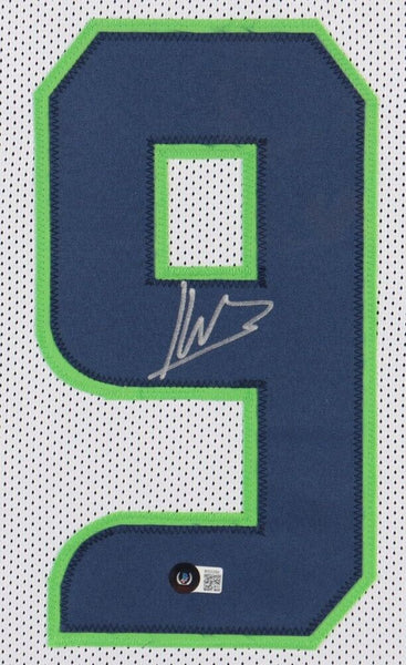 Kenneth Walker III Signed Seattle Seahawks 35 x 43 Framed Jersey (Beckett)  R.B