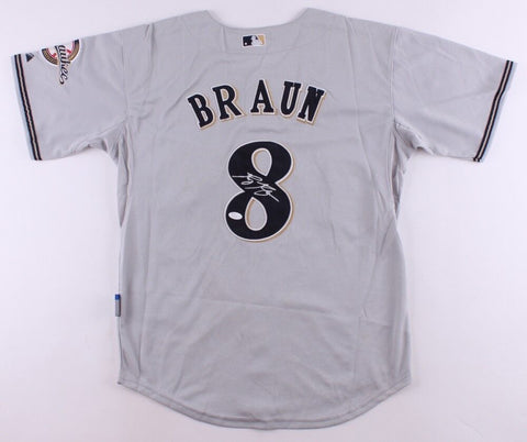 Ryan Braun Signed Milwaukee Brewers Majestic Jersey (JSA) 6×All-Star / 2011 MVP