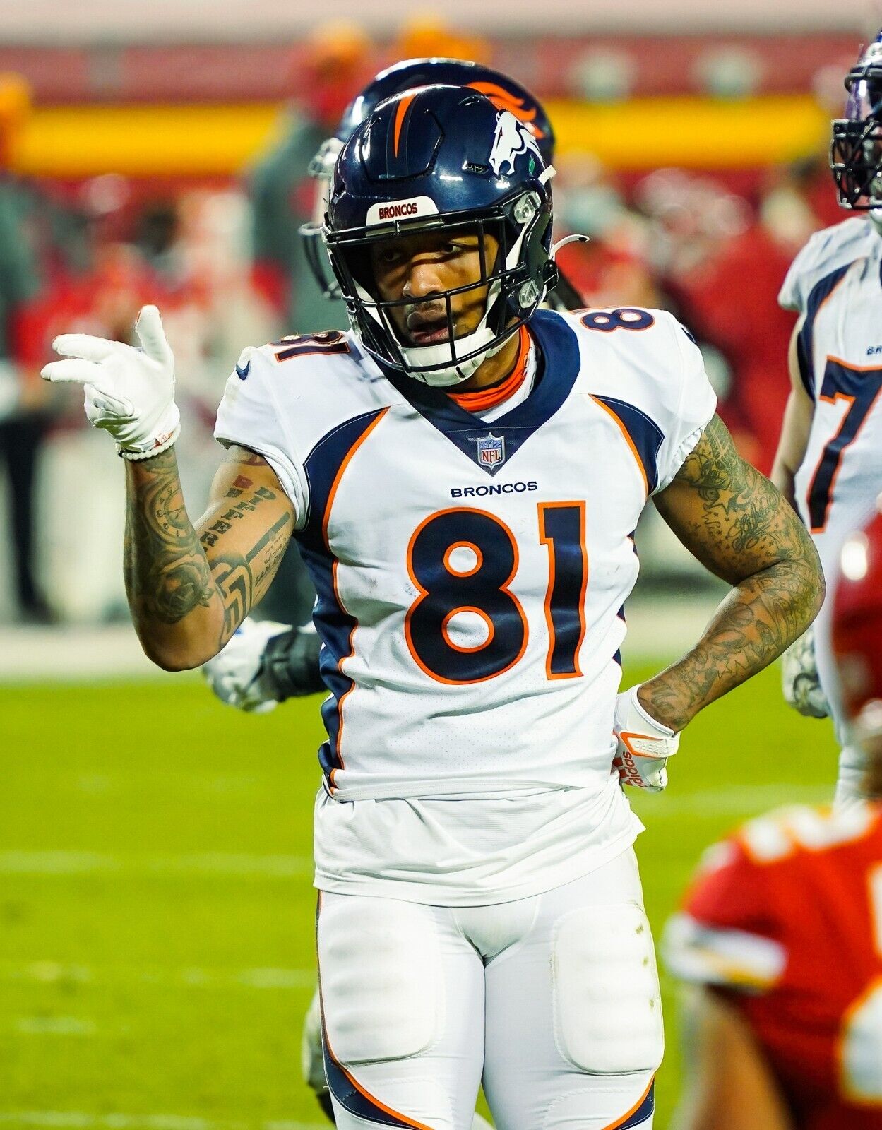 Tim Patrick Signed Denver Broncos Jersey (JSA COA) Ex Utah Utes Wide Receiver