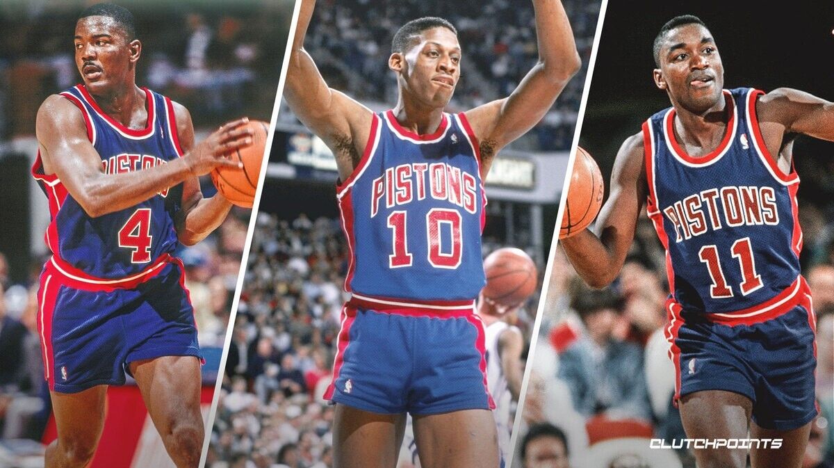 Dennis Rodman & Joe Dumars Signed Detroit Pistons Jersey (JSA COA) 2xNBA Champs