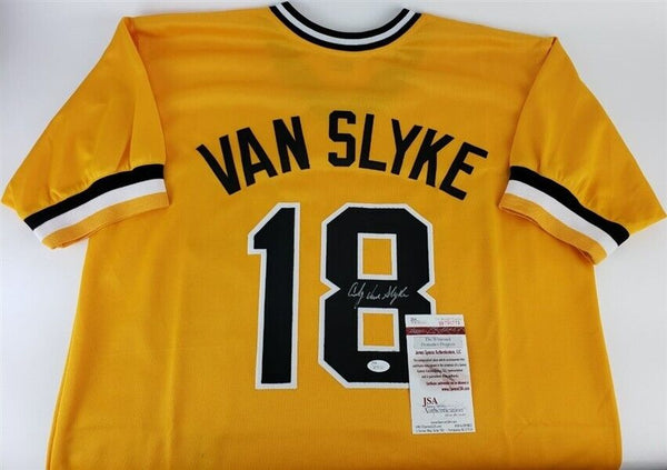 Andy Van Slyke 3X All Star Signed Authentic Pittsburgh Pirates Jersey  Tristar