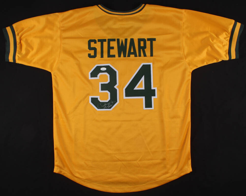 Dave Stewart Signed Oakland Athletics Jersey (JSA COA) 3xWorld Series Champion