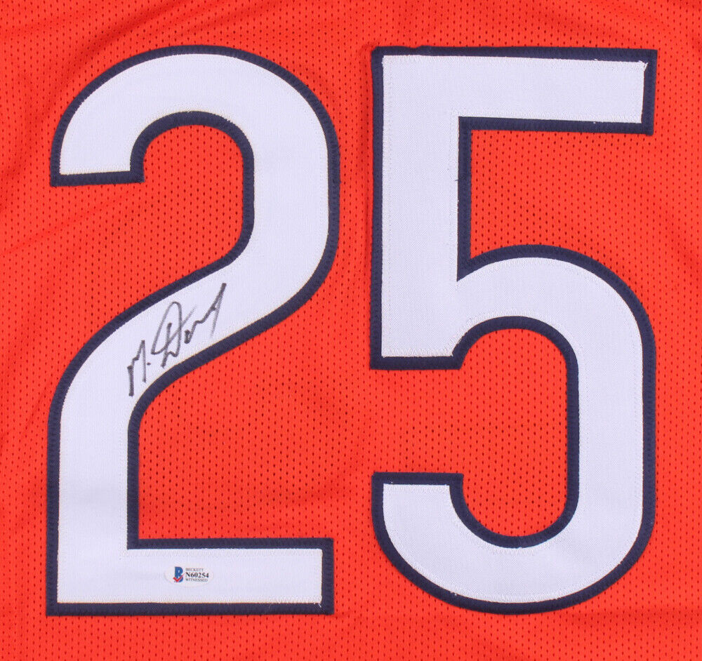 Mike Davis Signed Bears Orange Jersey (Beckett COA) Chicago's 2019 Feature Back